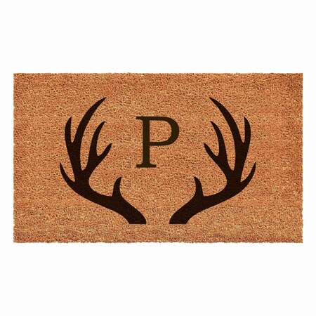 Calloway Mills Monogram Door Mat, Black, Natural, 17 in W x 29 in L 108801729P